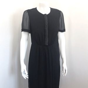 Burberry London Black Short Sleeve Dress Sz 6